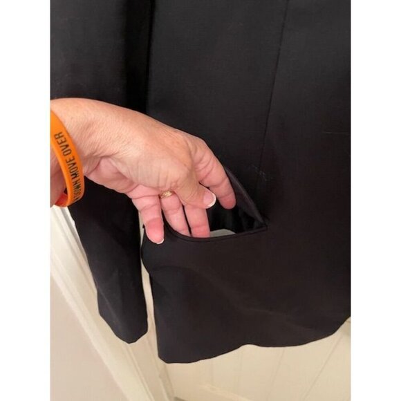 Jeffrey Banks Men's Black Pure Wool Blazer Jacket 3-Button Classic Fit Made In C - Picture 9 of 11